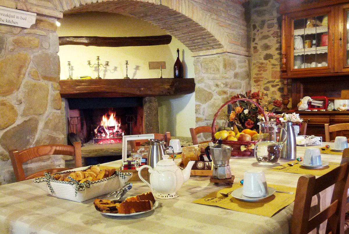 Breakfast at the guesthouse Casale Bosco